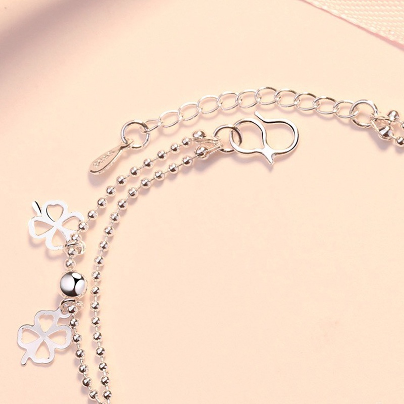 Lắc tay bạch kim hình chiếc lá may mắn - LIONKING