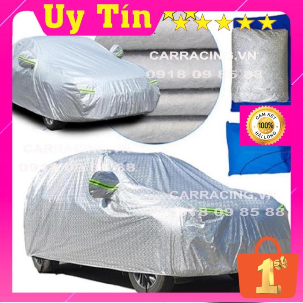 BẠT PHỦ XE Ô TÔ CARRACING BẠT PHỦ Ô TÔ 3 lớp CAO CẤP chống xước, chống nắng, chống cháy  4 chỗ - 5 chỗ - 7 chỗ bán tải