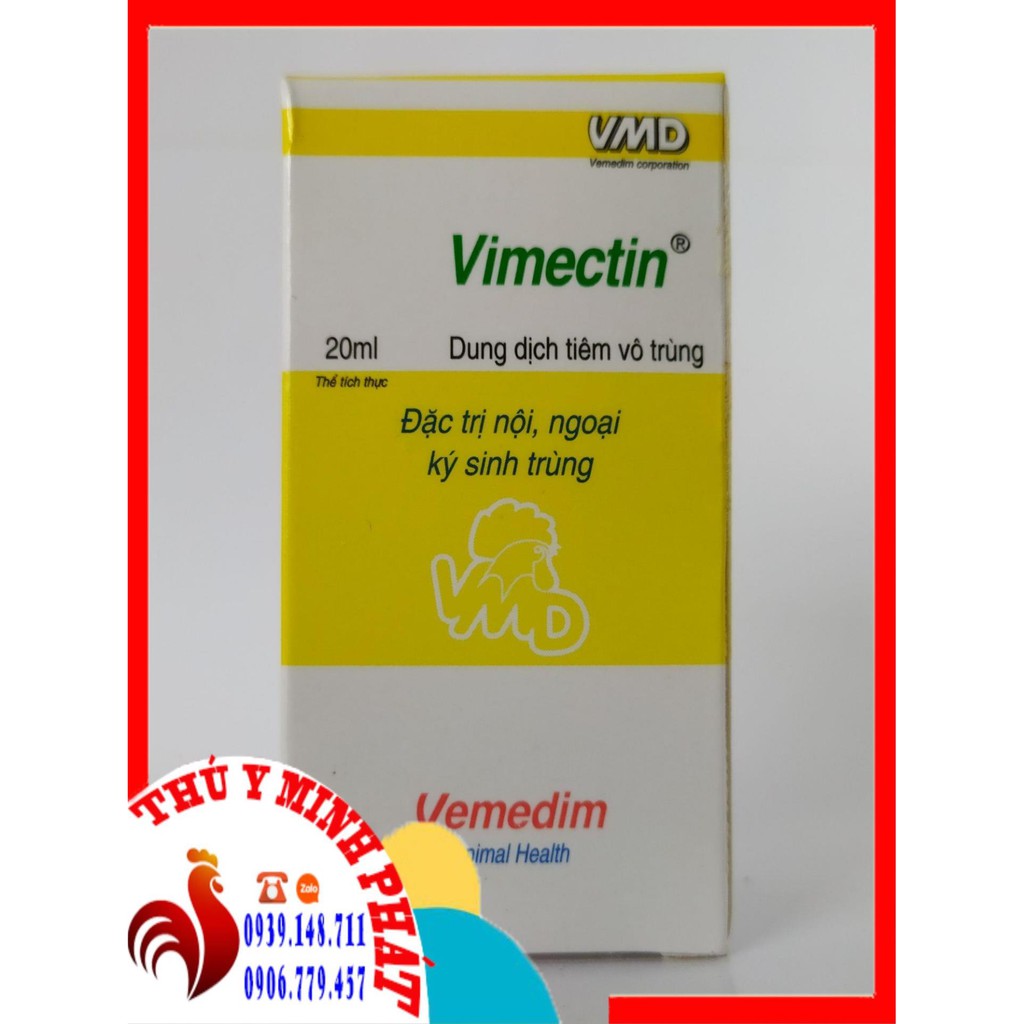 VIMECTIN CHAI 20ML NỘI NGOẠI KÝ SINH TRÙNG