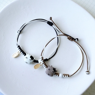Set 2 vòng đeo tay bện dây có thể rút phong cách năm mới