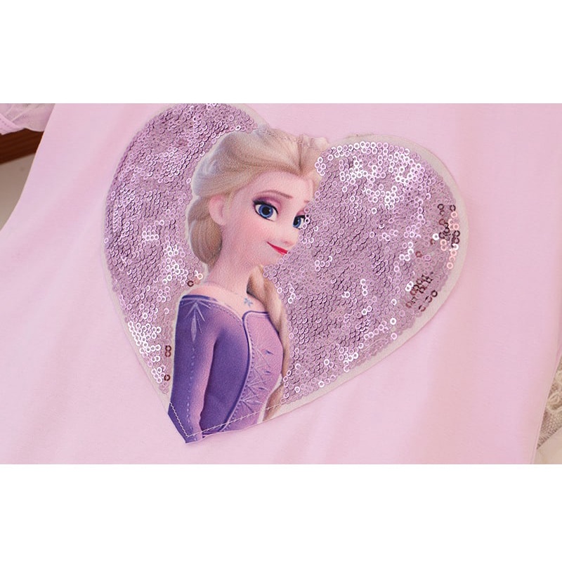 Đầm Công Chúa elsa Phối Ren Phong Cách Hàn Quốc Chất Lượng Cao Cho Bé Gái