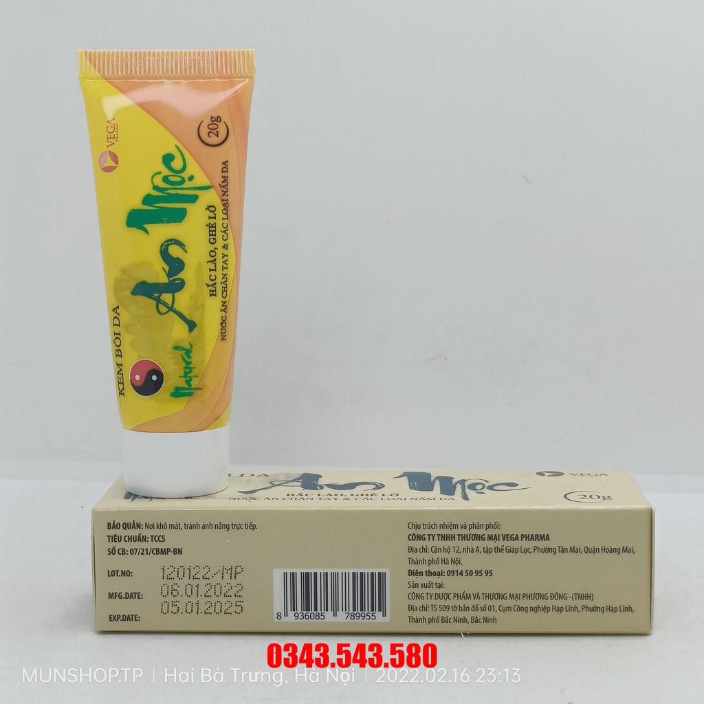 Kem bôi da An Mộc 20g - Nước ăn chân tay và các loại nấm da