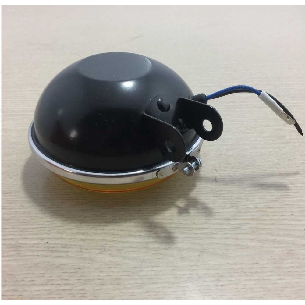 Đèn gầm tròn to sơn đen - SHB, màu vàng, bóng H3-12v, ĐK d11.5cm, vỏ sơn đen, dùng cho xe độ, xe cuốc