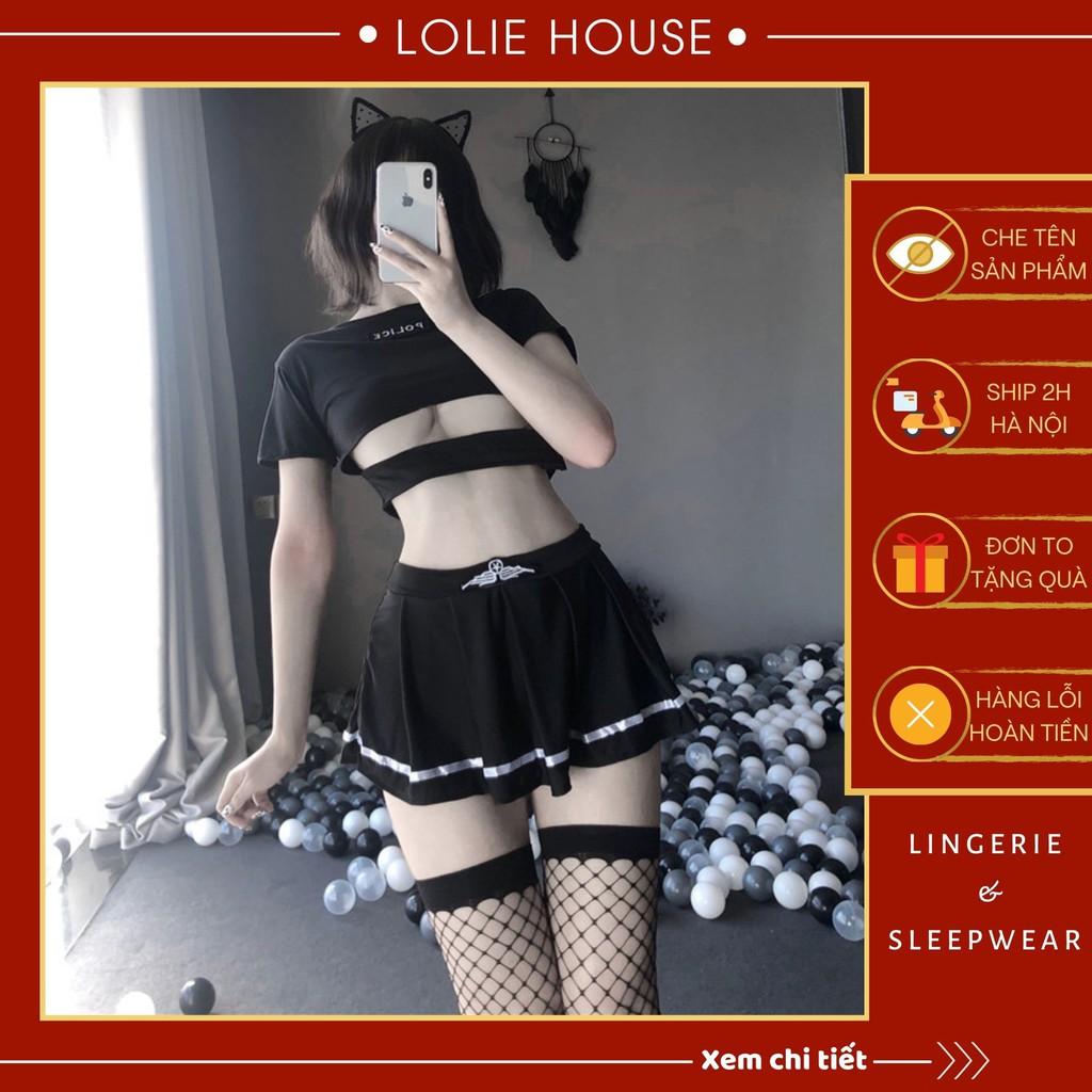 Cosplay cảnh sát sexy gợi cảm - Đồ cosplay sexy cảnh sát LOLIE HOUSE - CP32