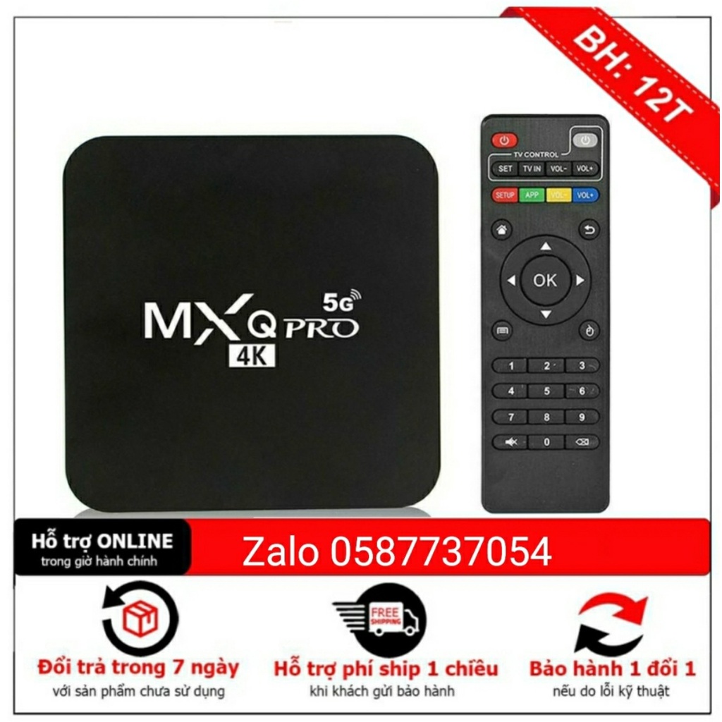 ✼Android TV box MXQ PRO 4K 5G Android:10.1 Đã cài sãn kênh YouTube, Chorme...vv