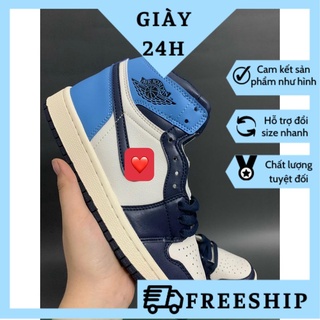 Giày jd1 cổ cao xanh kem
