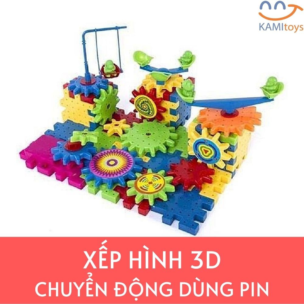 Đồ chơi ghép hình 3D bánh răng lắp ráp có Pin mã 50018