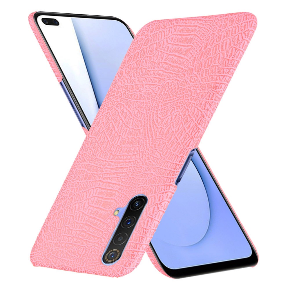Ốp Điện Thoại Nhựa Cứng Giả Da Cá Sấu Thời Trang Cho Realme 7 6 5 Pro 6i 6S 5S