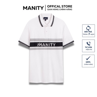 Áo polo nam cổ bẻ slogan MANITY vải cá sấu Cotton xuất khẩu,chuẩn form, sang trọng - PLM0005