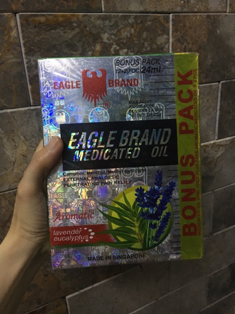 🌼 Dầu gió trắng Con Ó Eagle Brand Medicated Oil Lavender 24ml (Lốc 24ml x12 chai)giá lẻ 1 chai