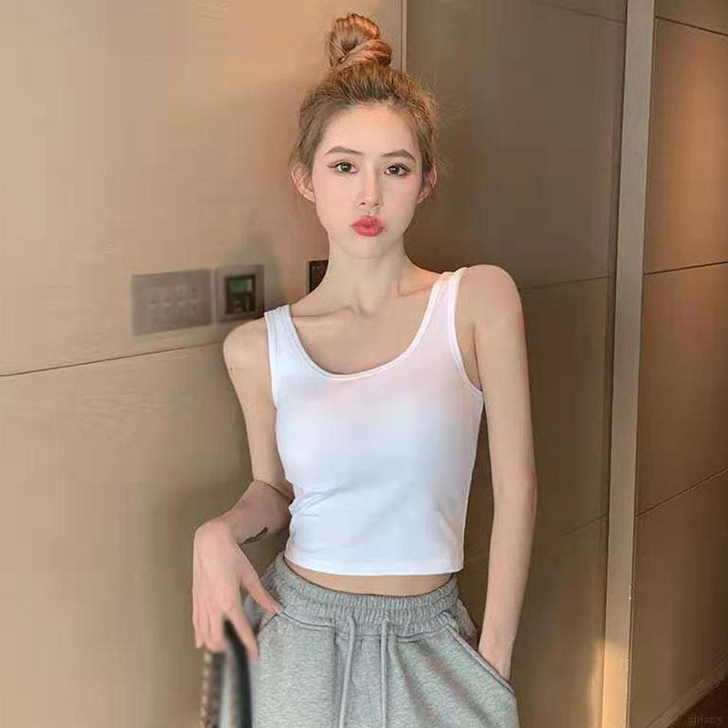 Áo hai dây ôm dáng màu trơn hở lưng quyến rũ thời trang cho nữ