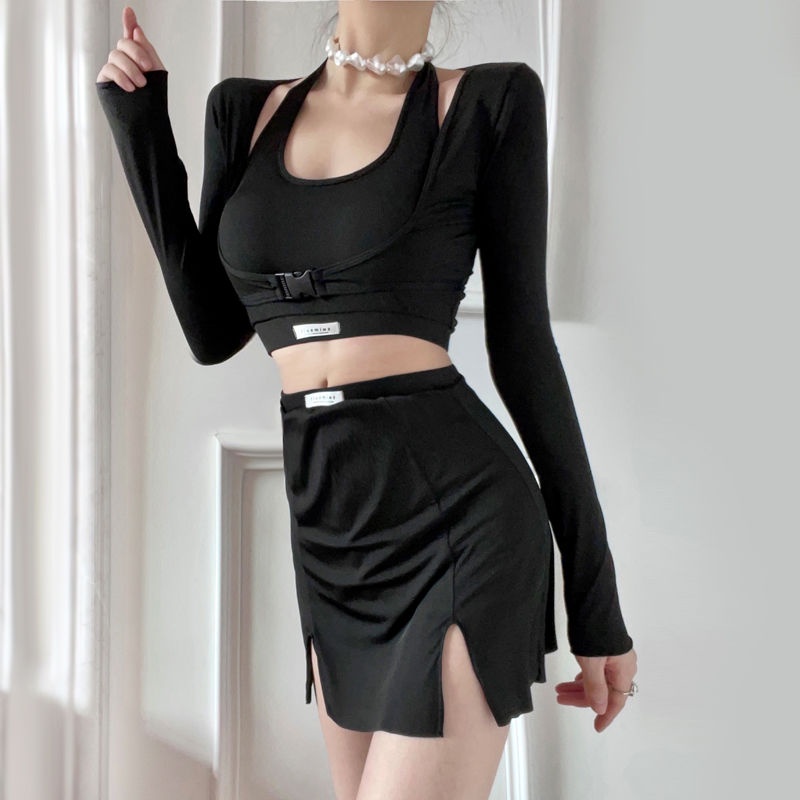 Bộ Đồ Bơi Tay Dài Phong Cách Hàn Quốc Xinh Xắn Cho Nữ