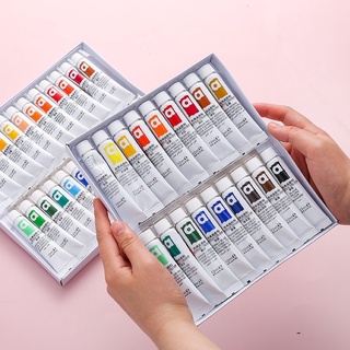 [Sale] Bột Vẽ Cọ Bản Dùng Vẽ Móng Set 12 Màu