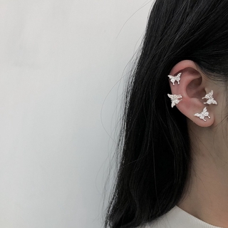Bông tai hình bươm bướm đính đá phong cách Hàn Quốc hợp thời trang