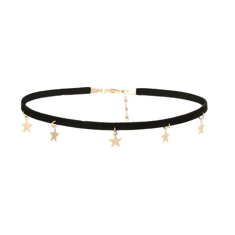 Vòng Cổ Choker Dây Nhung Mặt Ngôi Sao Năm Cánh Phong Cách Hàn Quốc