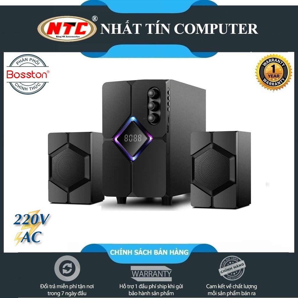 k89 Loa vi tính hai.1 kiêm Bluetooth USB thẻ nhớ Bosston T1800-BT 40W led RGB 7 màu 1