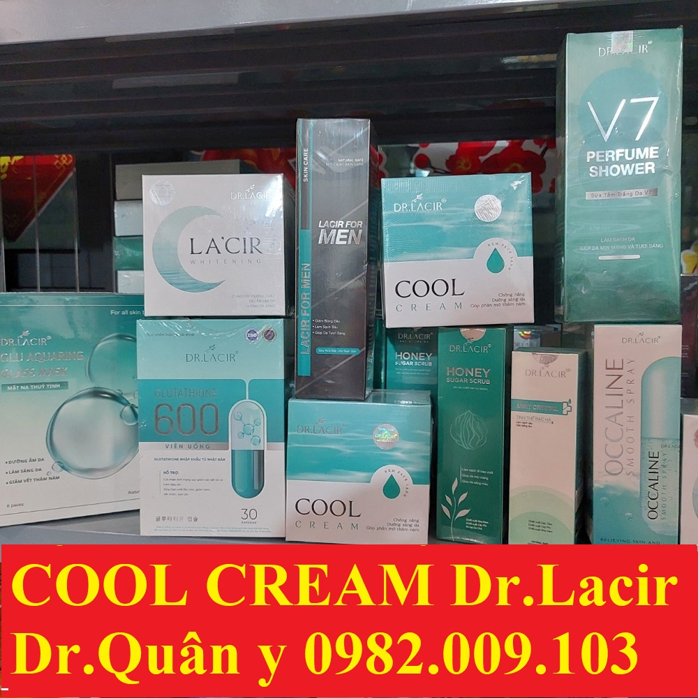 Kem Chống Nắng Vật Lý Cool Cream Drlacir DR LACIR ,Hộp 35gram,kem Dưỡng Trắng Da ban ngày,Cấp ẩm cho da,làm trắng da