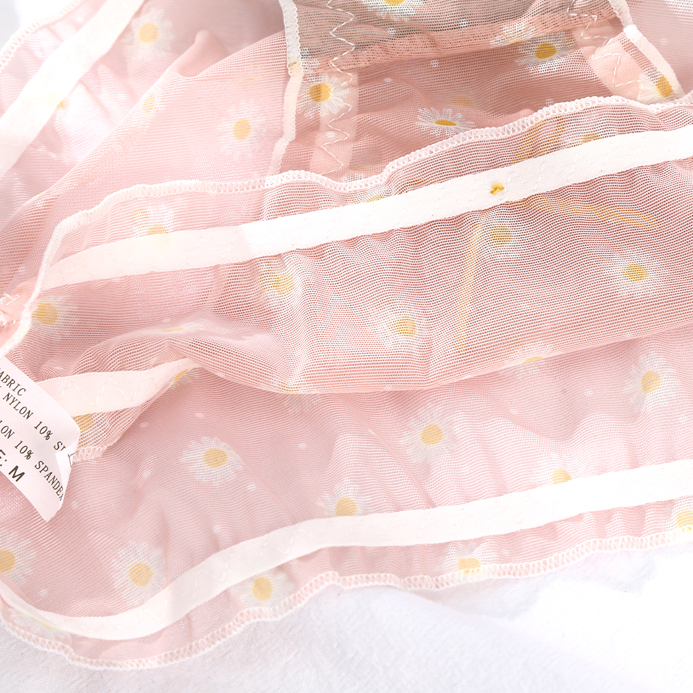 Quần Lót Nữ Levao Vải Lưới Họa Tiết Hoa Cúc Dễ Thương Thoải Mái