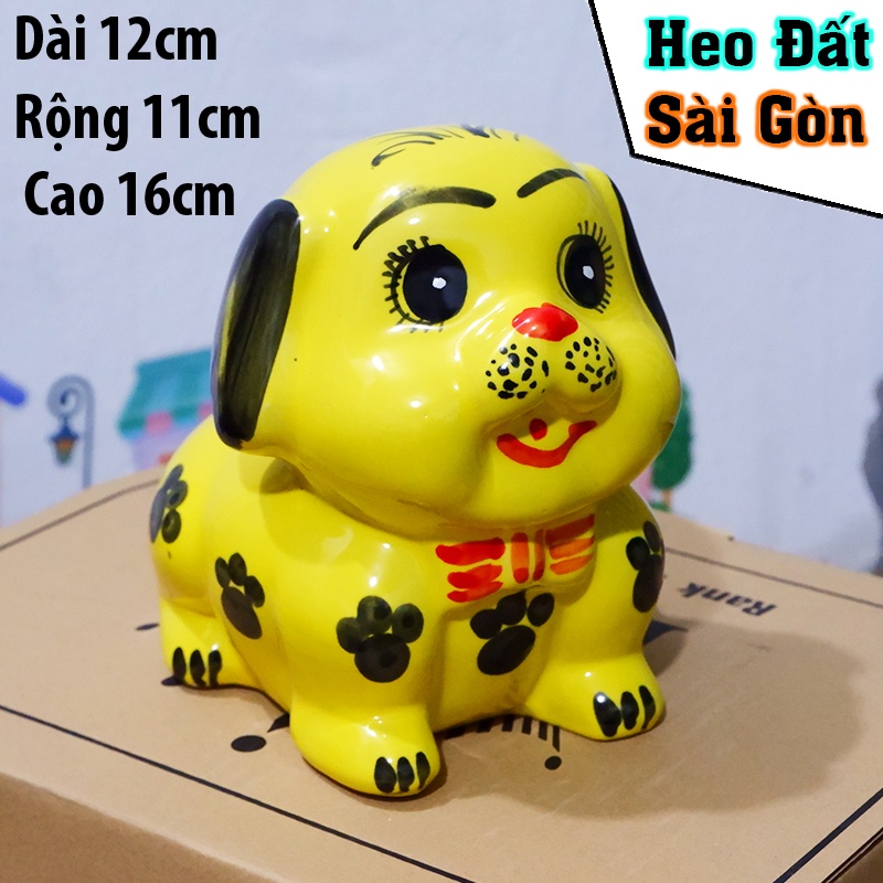 Ống heo tiết kiệm hình con chó sứ