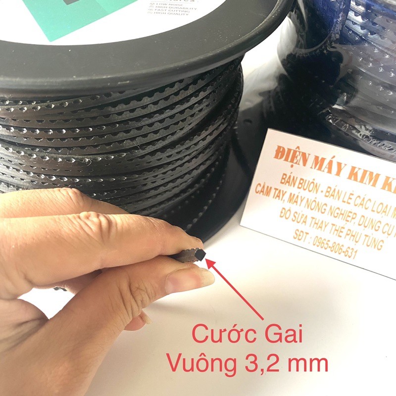 30 Mét Cước Cắt Cỏ Vuông Gai Đen - Cước Cắt Đập Cỏ Xịn