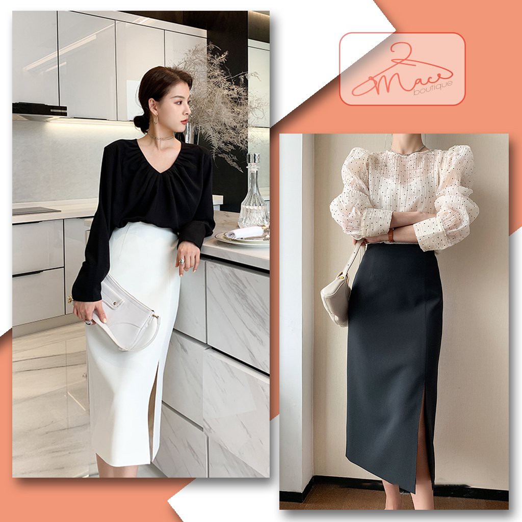 [bán lỗ lấy sao]chân váy dài ulzzang phong cách Hàn Quốc, chân váy chữ a dài xẻ tà | BigBuy360 - bigbuy360.vn