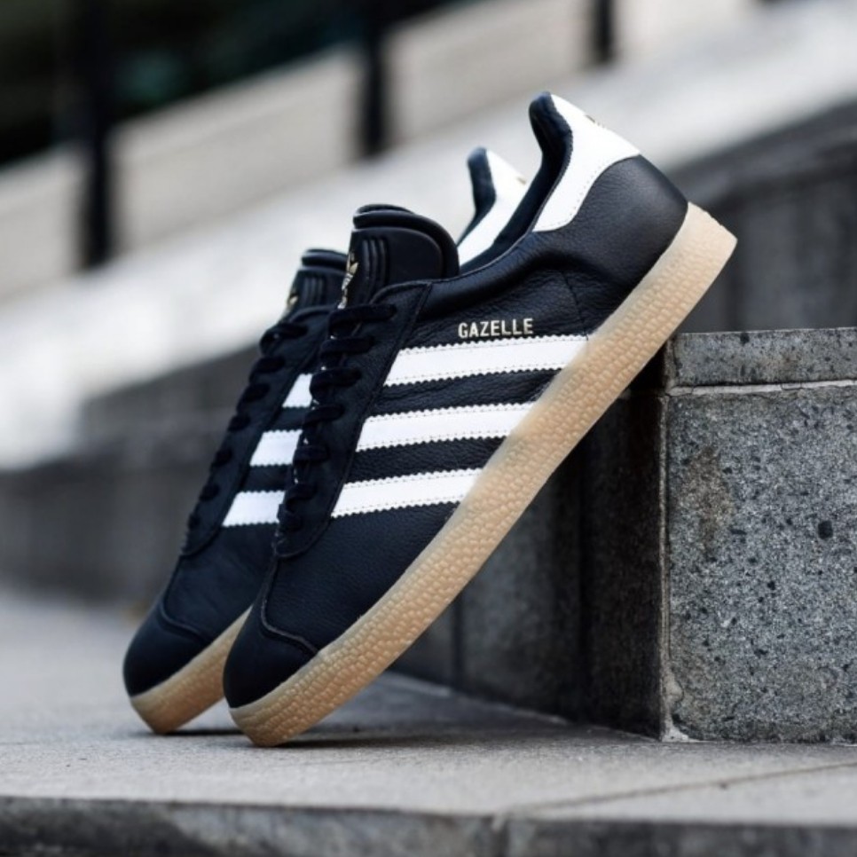 Giày Thể Thao Adidas Gazelle Bằng Da Màu Trắng / Đen