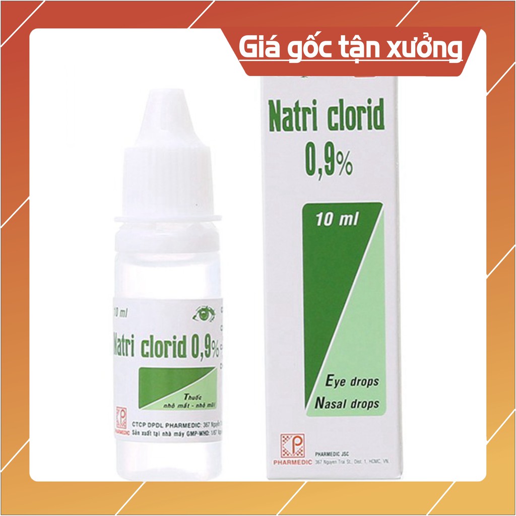 Sản Phẩm Yêu Thích (Sản Phẩm Hot)  Nước muối sinh lý Natri clorid 0,9% (10ml) Nhỏ mắt, nhỏ mũi - 1 chai