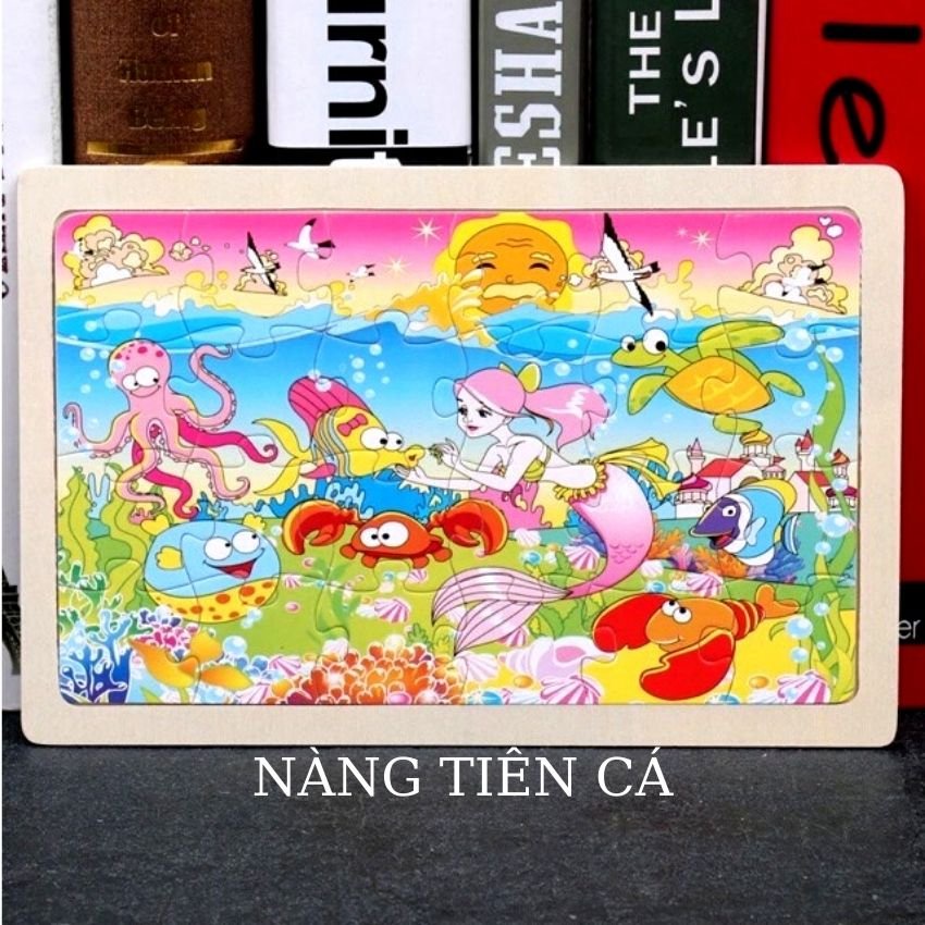 Đồ Chơi Ghép Hình 24 Mảnh, Xếp Hình Cho Bé Gỗ Nhiều Mẫu Đẹp