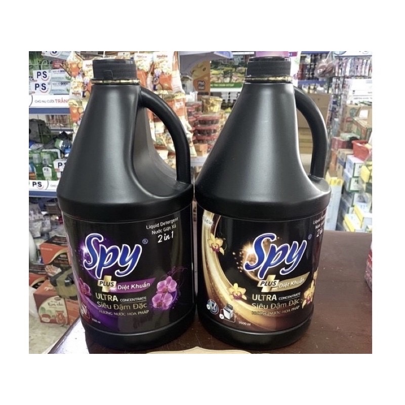 Nước Giặt Xả Spy Plus Khử Mùi 3300ml Hương Nước Hoa Pháp