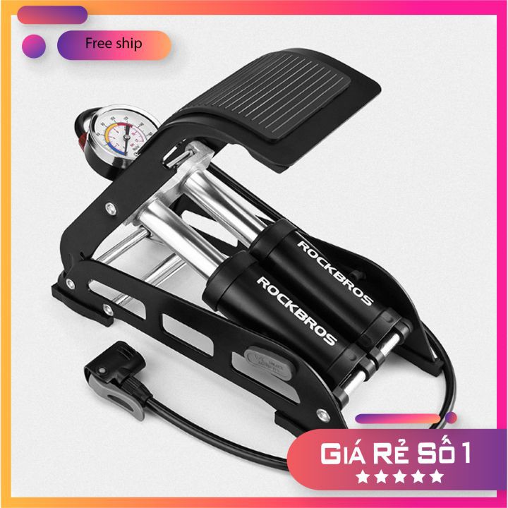 Bơm hơi đạp chân ⚡️ 𝐅𝐑𝐄𝐄 𝐒𝐇𝐈𝐏 ⚡️ 2 xi lanh mini chuyên dụng Đa Năng sử dụng cho nhiều Loại Xe, Nhỏ Gọn