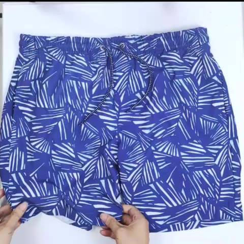 Quần bơi Nam, Quần đi biển HUTTON Hoạ tiết Hoa Lá Cành - Chất liệu Peach Poly Eco 100% | BigBuy360 - bigbuy360.vn