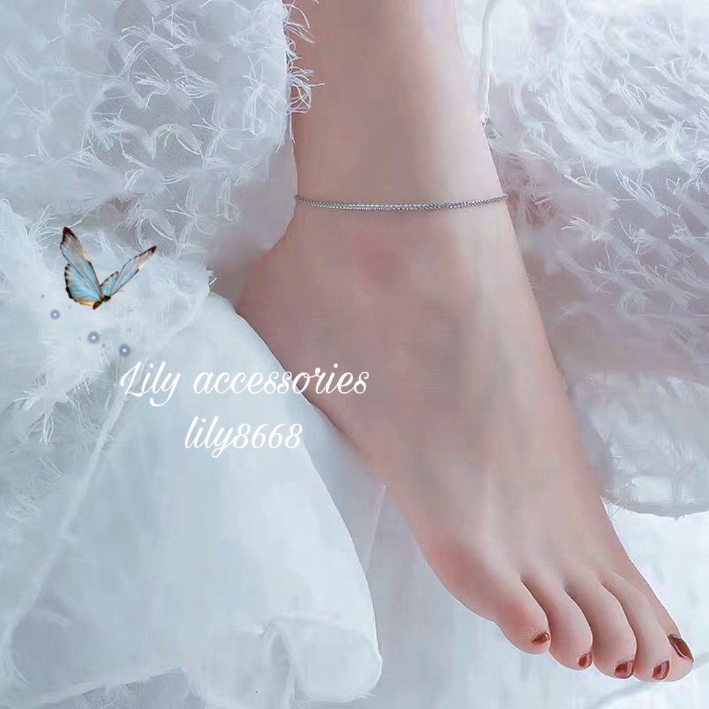 [Mã FARSSTGRE giảm 5K đơn bất kỳ] lắc chân dây trơn xi bạc S925 | BigBuy360 - bigbuy360.vn