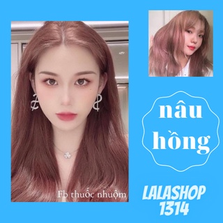 Thuốc nhuộm tóc nâu hồng màu hot 2022 không cần tẩy
