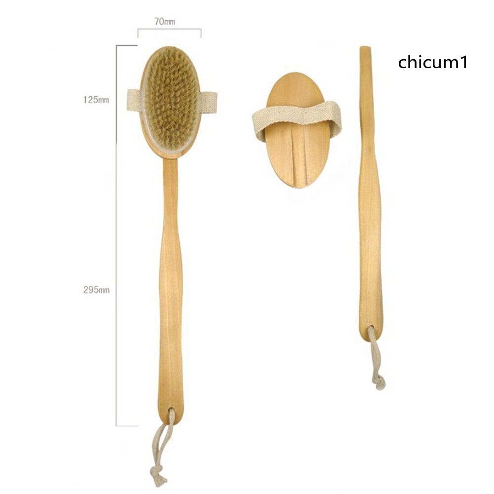 [Hàng mới về] Bàn chải tắm tế bào chết thiết kế tay cầm dài