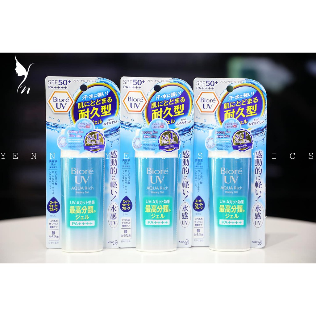 Gel Chống Nắng Biore Uv Aqua Rich Watery Gel 90ml Màng Nước Dưỡng Da