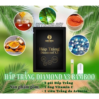 🌸 Siêuphẩm2022🌸 HẤP TRẮNG Bamboo DiamondX3 dành cho mặt và toàn thân- Trắng sau 9tiếng