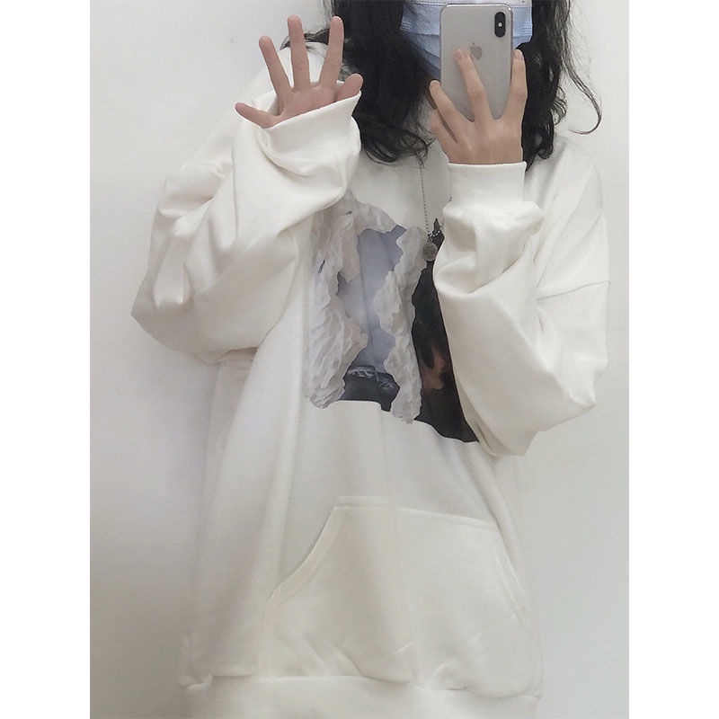 Áo khoác Sweater dáng rộng phong cách thời trang Harajuku dành cho nữ | BigBuy360 - bigbuy360.vn