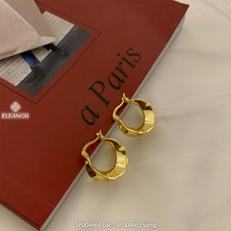 Bông tai nữ Eleanor Accessories vòng tròn phụ kiện trang sức vintage cá tính hợp thời trang