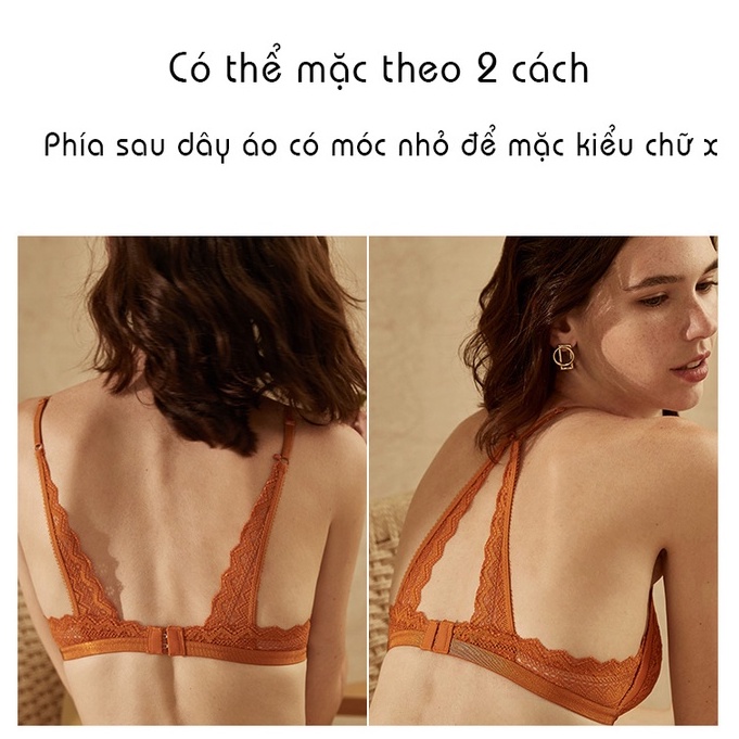 Áo Lót Nữ Ren Lưới Đệm Mỏng Nhẹ Nhàng Thoáng Mát B487