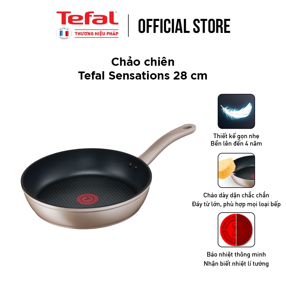 [LIFEMC11BPC -8% đơn 350K] Chảo chiên Tefal Sensations 28 cm