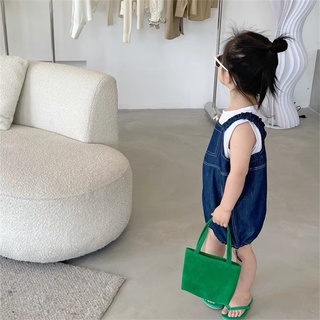 Set yếm bò quần phồng bé gái