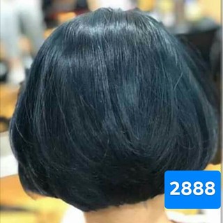 Màu nhuộm xanh đen Hàn Quốc 2888 size 100ml + tặng kèm oxy + bao tay