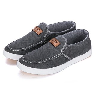 [Combo 2 Tất] Giày Lười Vải Jean - Xám [TCS]