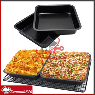 Khuôn/khay vuông nướng bánh chống dính Đen 22cm hàng loại 1