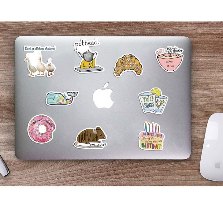 Sticker MẪU CÂU TIẾNG ANH nhựa PVC không thấm nước, dán nón bảo hiểm, laptop, điện thoại, Vali, xe, Cực COOL #113