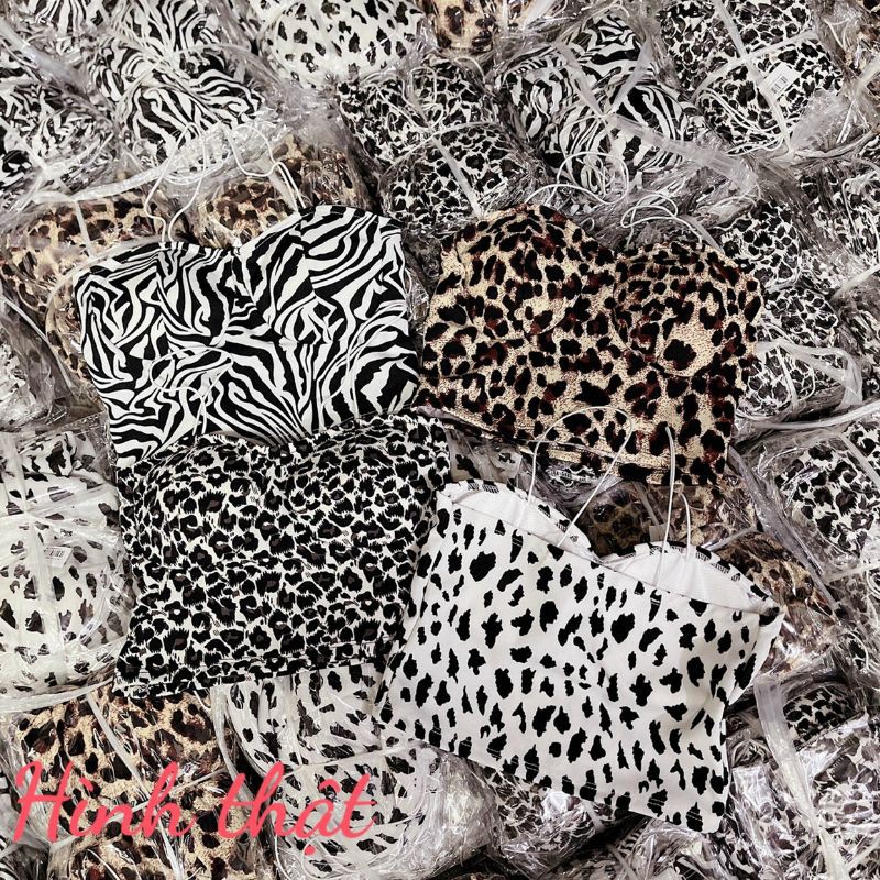 Áo 2 dây mod ngực hoa văn rằn ri cực hot