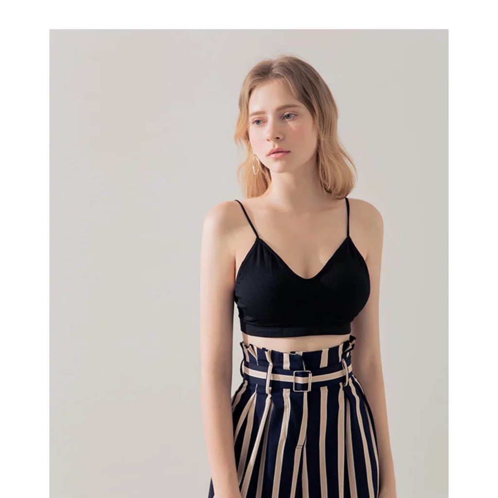 Áo Bra 2 Dây Gân Tăm Cổ V Có Mút Mềm Thoải Mái Thoáng Mát BR25 | BigBuy360 - bigbuy360.vn