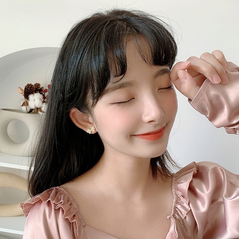 MOCHASHUKhuyên Tai Hình Nơ Đính Ngọc Trai Phong Cách Sang Trọng