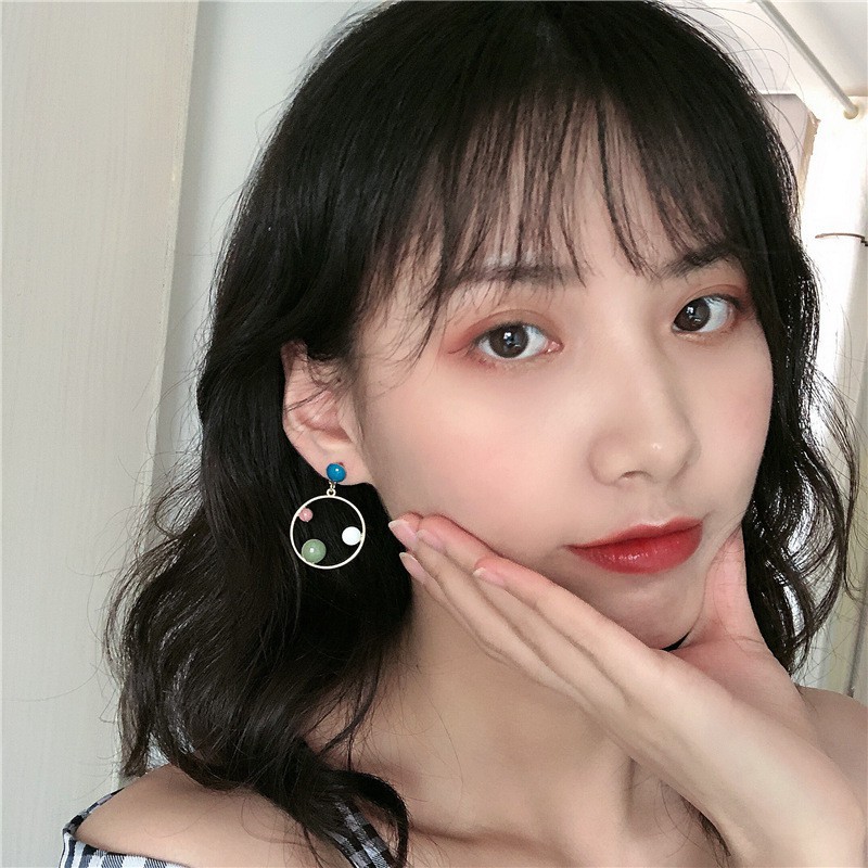 Khuyên Tai Họa Tiết Hình Học Nhiều Màu A632