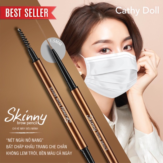 Chì Kẻ Mày Đầu Chì Siêu Mảnh 1.5mm Cathy Doll Skinny Brow Pencil 0.05g